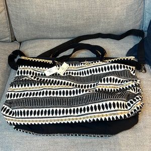 Black, White and Gold Crossbody and Handheld Bag